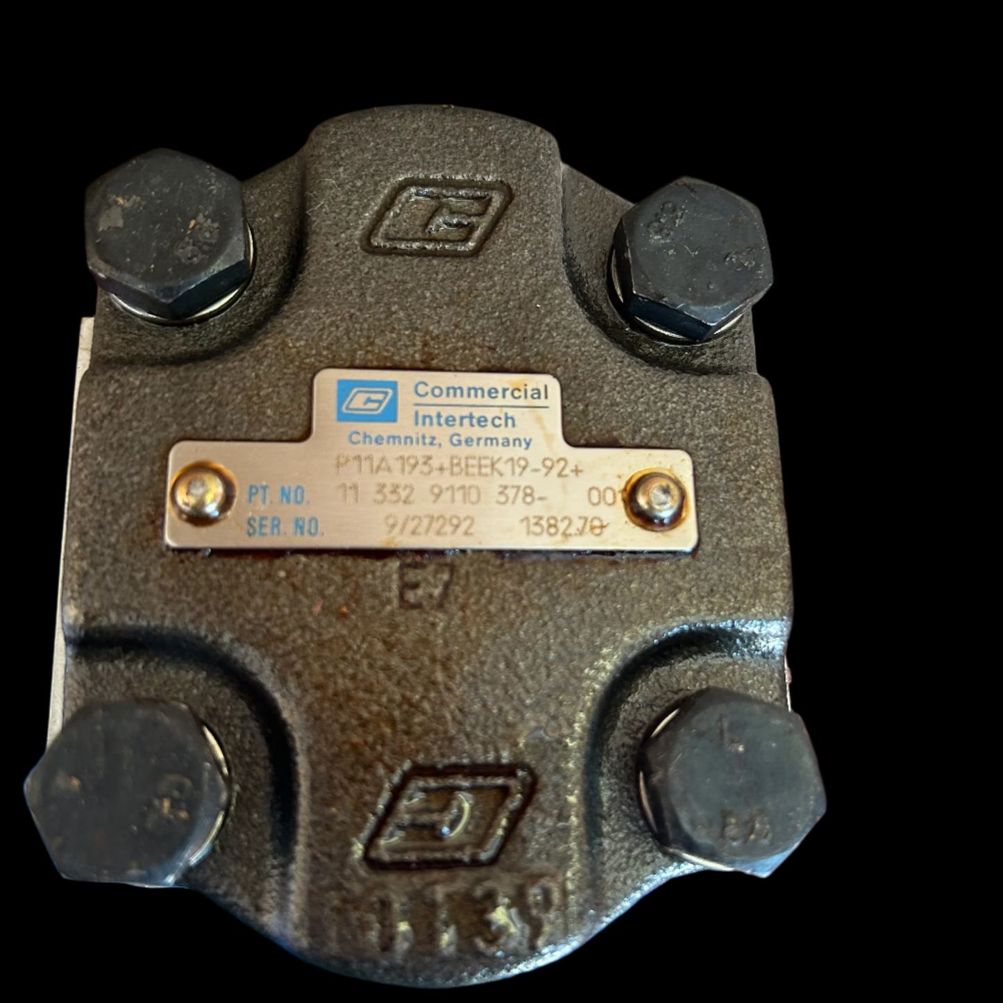 COMMERCIAL/PARKER ALPHA PUMP 3329110378 P11A193+BEEK19-92+