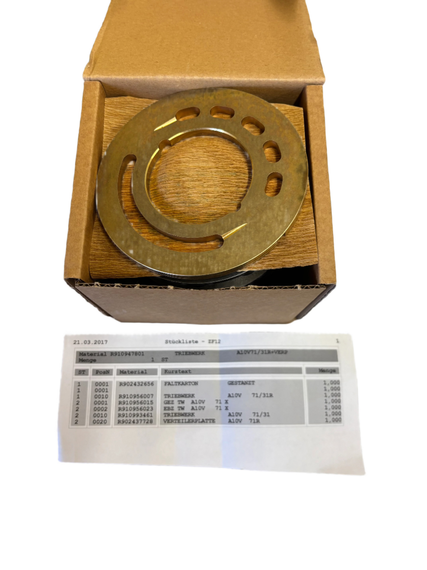 Rexroth R910947801 A10V 71/31 RH ROTARY GROUP NEW GENUINE PART