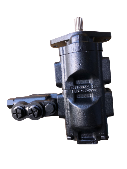FERMEC - Massey Ferguson - Terex Twin Hydraulic Pump + Unloader Valve 37 + 37 CC/REV - Unwin Hydraulic Engineering