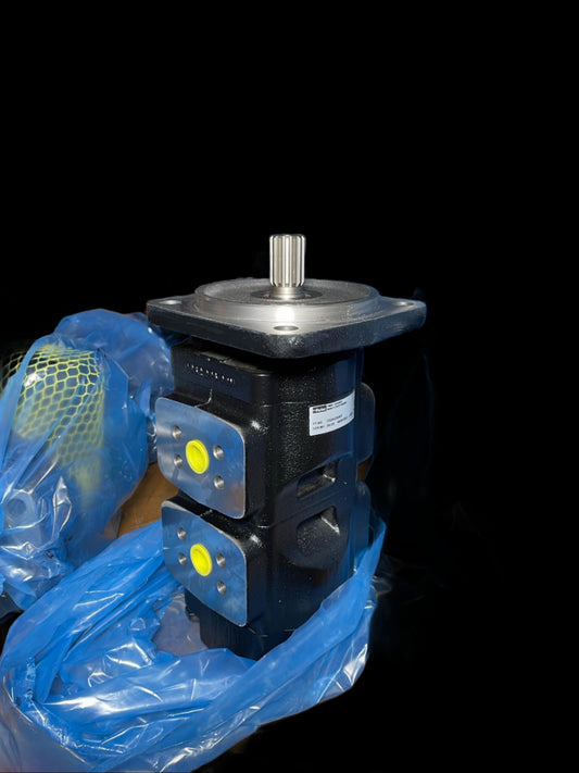 6111153M91 Genuine Parker / Massey Ferguson - Terex Twin Hydraulic Pump 37 + 37 CC/REV