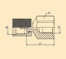 SCA-1/2-EMA-3 DIAGNOSTIC ADAPTOR 1/2" BSP- M16 x 2