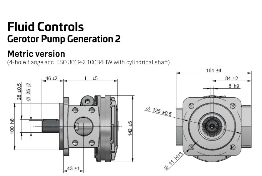 ASA 20cc/rev Gerotor Oil pump APBH20MNBP20K
