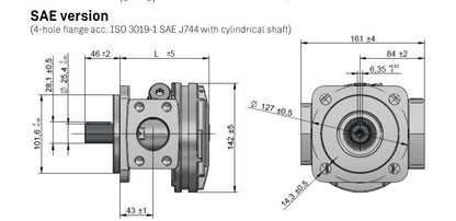 ASA 40cc/rev Gerotor Oil pump APBH40ZNBP20K (SAE)